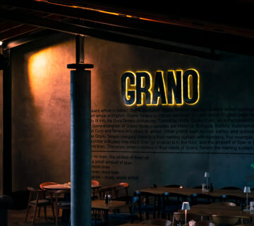 عکاسی محیطی افقی رستوران گرانو (Grano) مجهز به اسپیکر های اکلر (ecler)